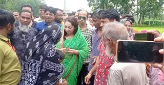 গোয়ালচামটে জলাবদ্ধতা পরিদর্শনে নায়াব ইউসুফ, স্থায়ী সমাধানের নির্দেশনা